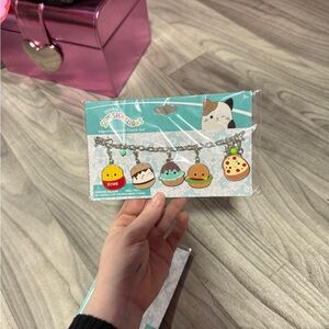 Squishmallows Food Charm Set - Yellow, Brown, Green